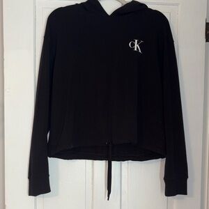 Calvin Klein Black Cropped Pullover